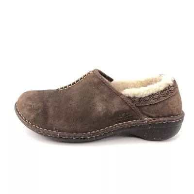 UGG Australia Bettey Slip On Loafers Womens Size 8 EU 39 Brown Leather Sheepskin • $49