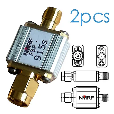 2PCS SAW Band Pass Filter 915MHz For RFID Receiver SMA Interface FBP-915S • $43.57