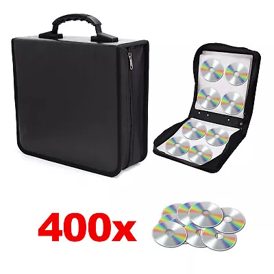 $21.97 • Buy 400 Sleeve CD DVD Blu Ray Disc Carry Case Bag Holder Wallet Storage Ring Binder