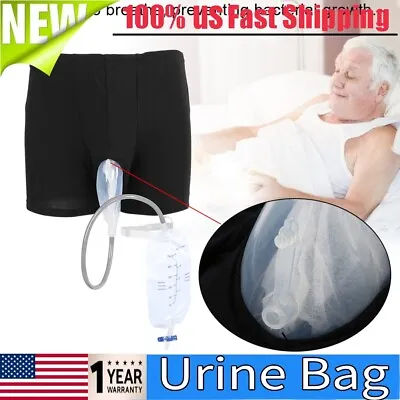 Reusable Male Urinal Leg Bag Urine Funnel Pee Holder Collector With Catheter • $15.80