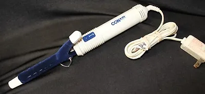Vintage CONAIR Blue Velvet Fuzzy Flocked .75  Curling Iron Hot Air Styling Wand • $74.95