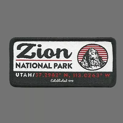 Utah Patch – UT Zion National Park - GPS Coordinates Travel Patch Iron On – Souv • $12
