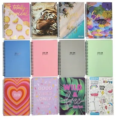 £4.99 • Buy 2023-2024 A5 Week To View Academic Diary Hardback Spiral Student Teacher Diary