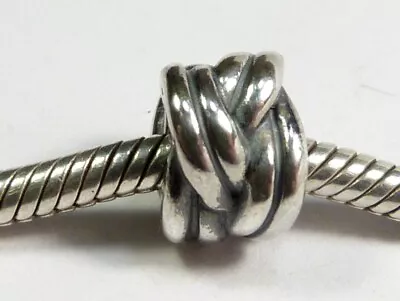 Authentic Pandora 925 Ale Sterling Silver Love Knot Charm Bead Pendant 790484 • £14.95