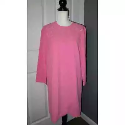 J. Crew Women's Pink Shift Dress With Cutout Detailing/Embroidery Size 6 • $24.99