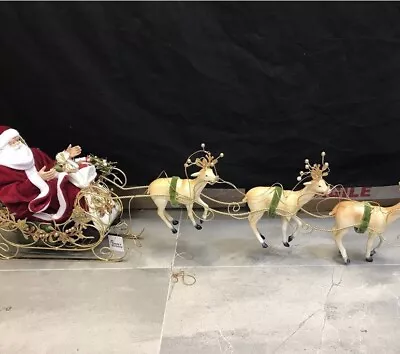 Santa Claus With Reindeers Nativity Set Christmas Xmas Decorations Ornaments • $295