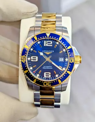 Longines Hydroconquest Two-Tone Blue Dial Automatic 41mm Men's Watch L37423967 • $1015