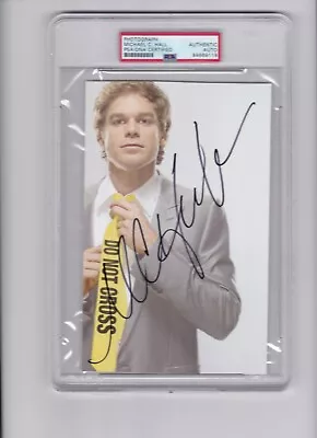 Psa Dna Certified Encased Michael C Hall Dexter Autograph Signed 5x8 Photograph • $179.95