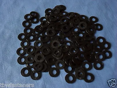 £1.55 • Buy 4mm Black Nylon Plastic Washer Spacer Suits M4 And 4mm Bolts + Screws Pack X 10
