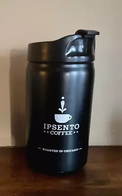 Ipsento Coffee Tumbler Chicago Black Steel 8oz Travel Mug Cafe No Plastic Tea • $12