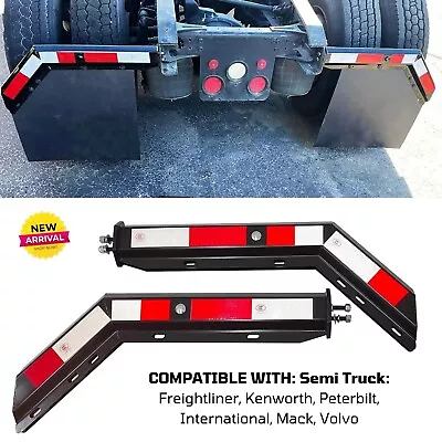 Heavy Duty Angled Mud Flap Hanger Brackets For Semi Truck Freightliner Peterbilt • $243.78