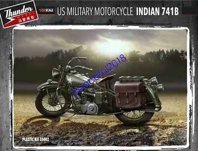 Thunder Model 1/35 TM35003 US Military Motorcycle Indian 741B 2 Sets In Box • $57.27