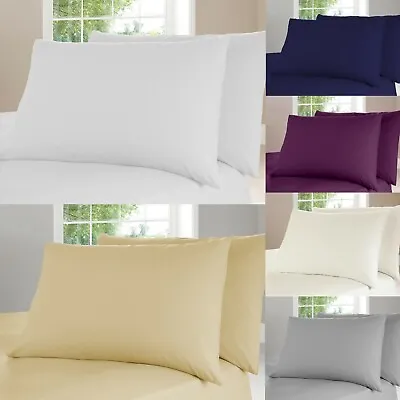 £4.95 • Buy 200 TC Thread Count 100% Egyptian Cotton Pair Of Pillow Case Oxford Or Housewife