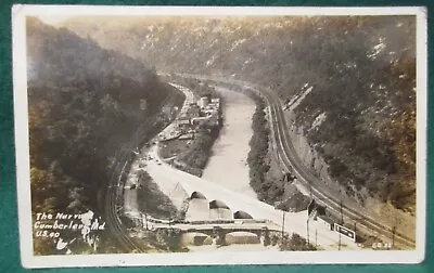 Estate Sale ~ Vintage Real Photo Postcard - The Narrows Cumberland Md.  U.S. 40 • $3
