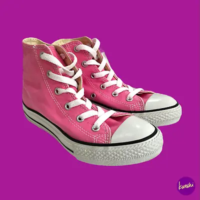 CONVERSE YOUTH Chuck Taylor All Star Canvas Trainers 3J234C Pink UK 1Y/EU 33 • £34.99