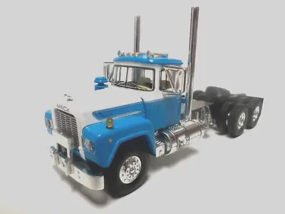 Dcp First Gear 1/64 Scale  R Model Mack Day Cab Blue & White Deck Plate Added • $59