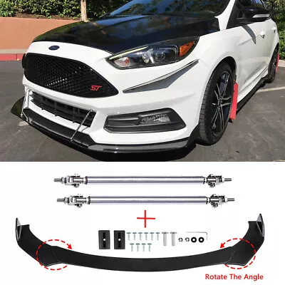 For Ford Focus RS ST MK3 MK3.5 MK4 Front Bumper Lip Splitter Spoiler +Strut Rods • $65.59