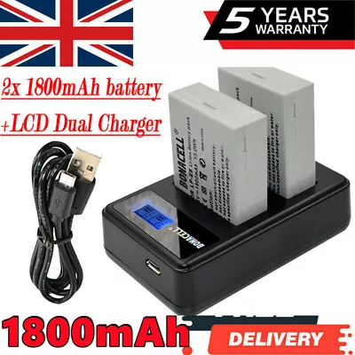 2Pcs LP-E8 Battery + Charger For Canon EOS 550D 600D 650D 700D T2i T3i T4i T5i • £18.49