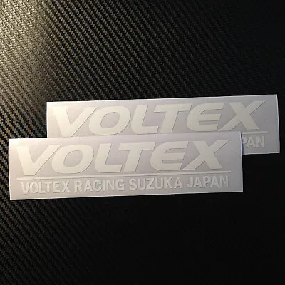 2x White VOLTEX DECAL GT WING VINYL STICKER FOR BRZ FRS 350Z 370Z S2000 EVO GTR  • $13.50
