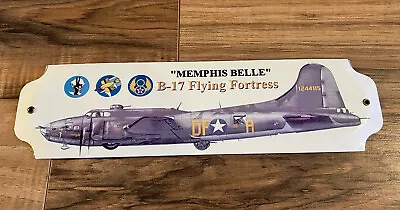 B-17 Flying Fortress Memphis Belle 12  X 3.25  Vintage Style Metal Enamel Sign • $19.95