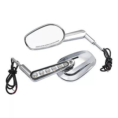 Rear View Mirrors Muscle LED Turn Signals Light For Harley V-ROD VRSCF 09-17 16 • $36.50