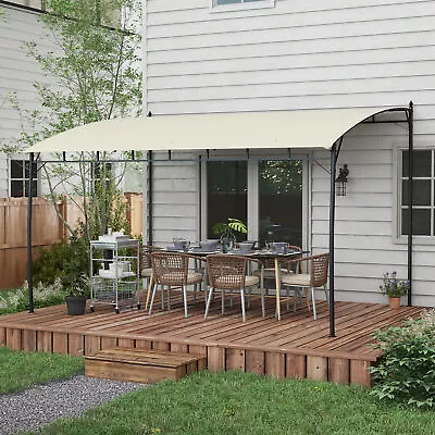 Outsunny 10' X 13' Pergola UV-Resistant Outdoor Canopy Shelter Cream • $227.99