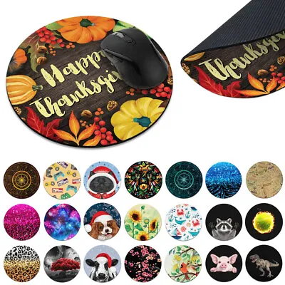Gaming Mouse Mat Pad Non-Slip Circle Mousepad Designs For Computer PC Desk • $8.99