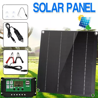 60W Solar Panel Kit Battery Charger Controller Caravan Van Boat Flexible RV • £21.89