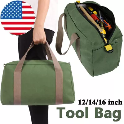 Canvas Tool Bag Heavy Duty Carry Tote Storage Work Utility Mechanics Waterproof • $12.06