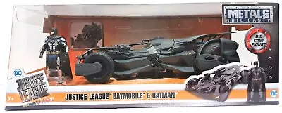 Justice League Batmobile & Batman Hollywood Rides JADA Metals Die Cast 1:24 • $94.95