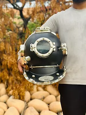 Black Scuba Diving Helmet | Authentic Black US Navy Mark V Divers Helmet • $221.76