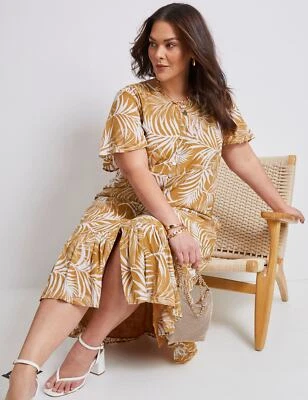 $32.18 • Buy Autograph Woven Flutter Frill Midi Dress Womens Plus Size Clothing  Dresses