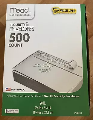 500 Pack Security Envelopes Self Seal #10 Durable Windowless Mailing Envelopes • $25