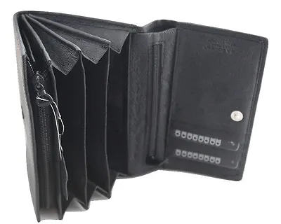 Saddler Leather Concertina Purse Wallet 4 Colour Options • £24.50