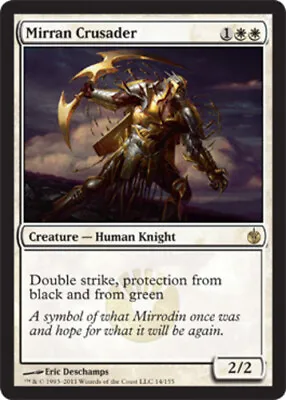 Mirrodin Besieged Mirran Crusader X1 Light Play English Magic Mtg M:tG • $1.65