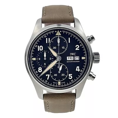 IWC Pilot Spitfire Chronograph Steel 41mm Automatic Men’s Watch IW387901 • $4695