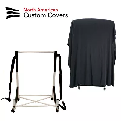 Chevy Corvette C2 C3 C4 C5 Hardtop Cover (Black) & Storage Cart (White) 050-572B • $164.95