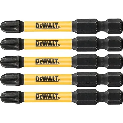 DeWALT Impact Driver 5 Bits PZ3 Pozi  EXTREME FlexTorq 50mm Fit Makita Bosch • £8.49