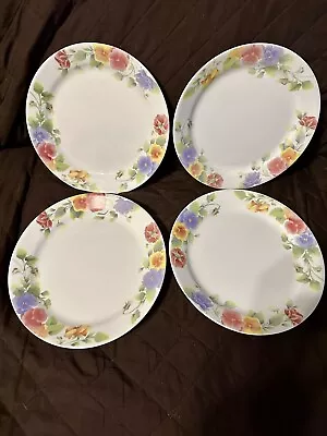 Vintage Corning Ware Corelle Summer Blush 10  Dinner Plates (Set Of 4) • $28