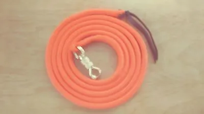 12' ORANGE LEAD ROPE W/ PARELLI SNAP FOR NATURAL HORSE TRAINING • $30.35