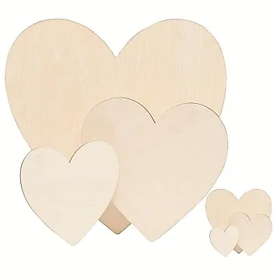 £3.75 • Buy Wooden Love Hearts Shapes Craft Blank Ply Wood Plaques Valentine Sign Wood Heart