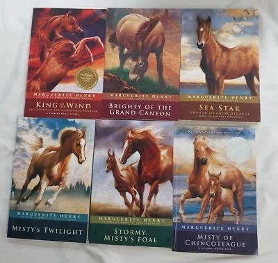 Marguerite Henry Lot Of 6 Horse Theme Pb Books Misty Stormy Twilight Sea King • $11.95