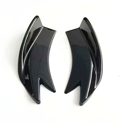 2Pcs Car Rear Bumper Lip Wrap Angle Splitters Diffuser Spoiler ABS Glossy Black • $20.60