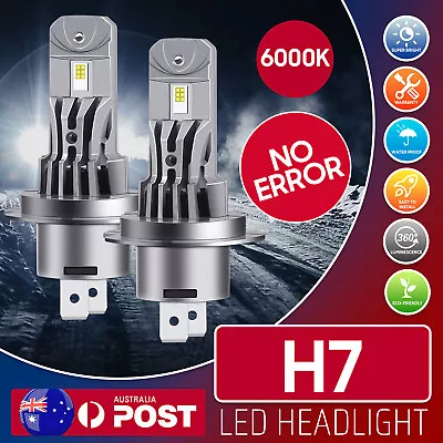 2x H7 LED Headlight Low Beam Globes Bulb Kit For VW PASSAT Golf Tiguan GTI MK7 • $43.22