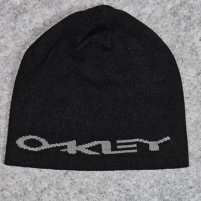 Oakley Monogram Beanie Hats Cap GorpCore Style Vintage Skull Cap Black Gray OSFM • $39