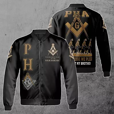 Customize Lodge Name Name And Number PHA Bomber Jacket S-5XL • $46.59