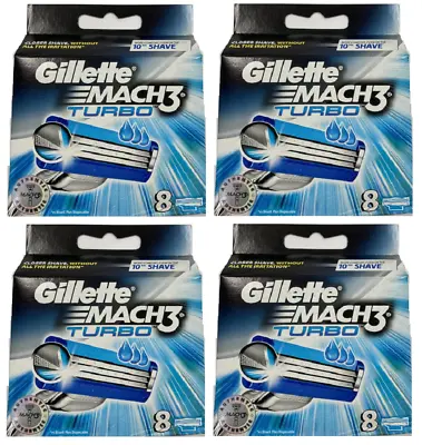 Gillette Mach3 Turbo Men's Razor Blade Refills - 32 Cartridges • $59.99