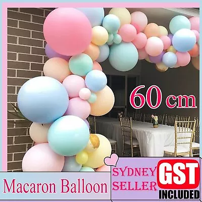 60cm Large Macaron Latex Helium Retro Balloon Circular Balloons Birthday Wedding • $1.45