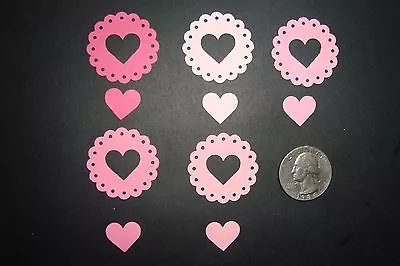 100 Valentine Martha Stewart Heart Seal + Hearts Die Cuts Punches 5 Pink Shades • $1.99