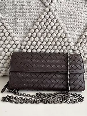 Bottega Veneta Intrecciato Lambskin Custom Crossbody Wallet On Chain WOC Bag • $299